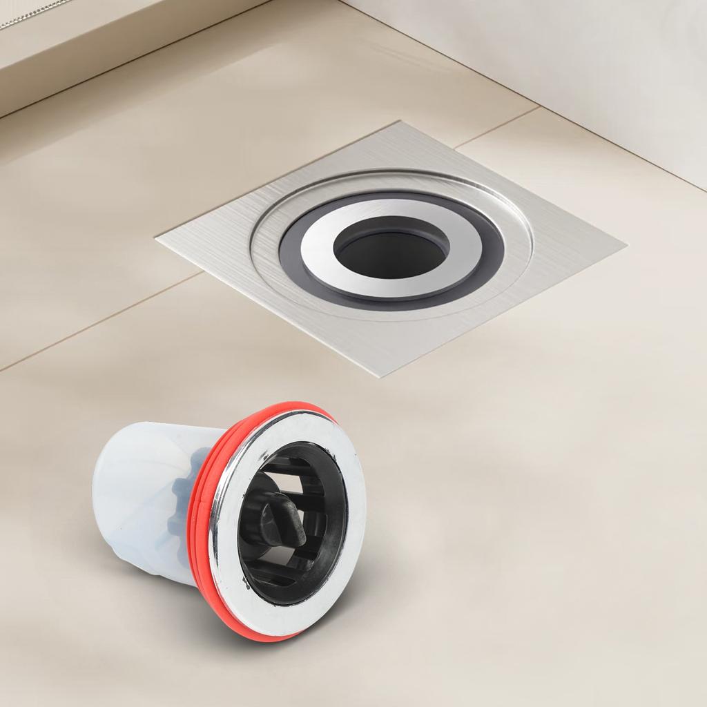 White Plastic Drain Cover 6 7 3cm for Sewer Block and Debris Filtration