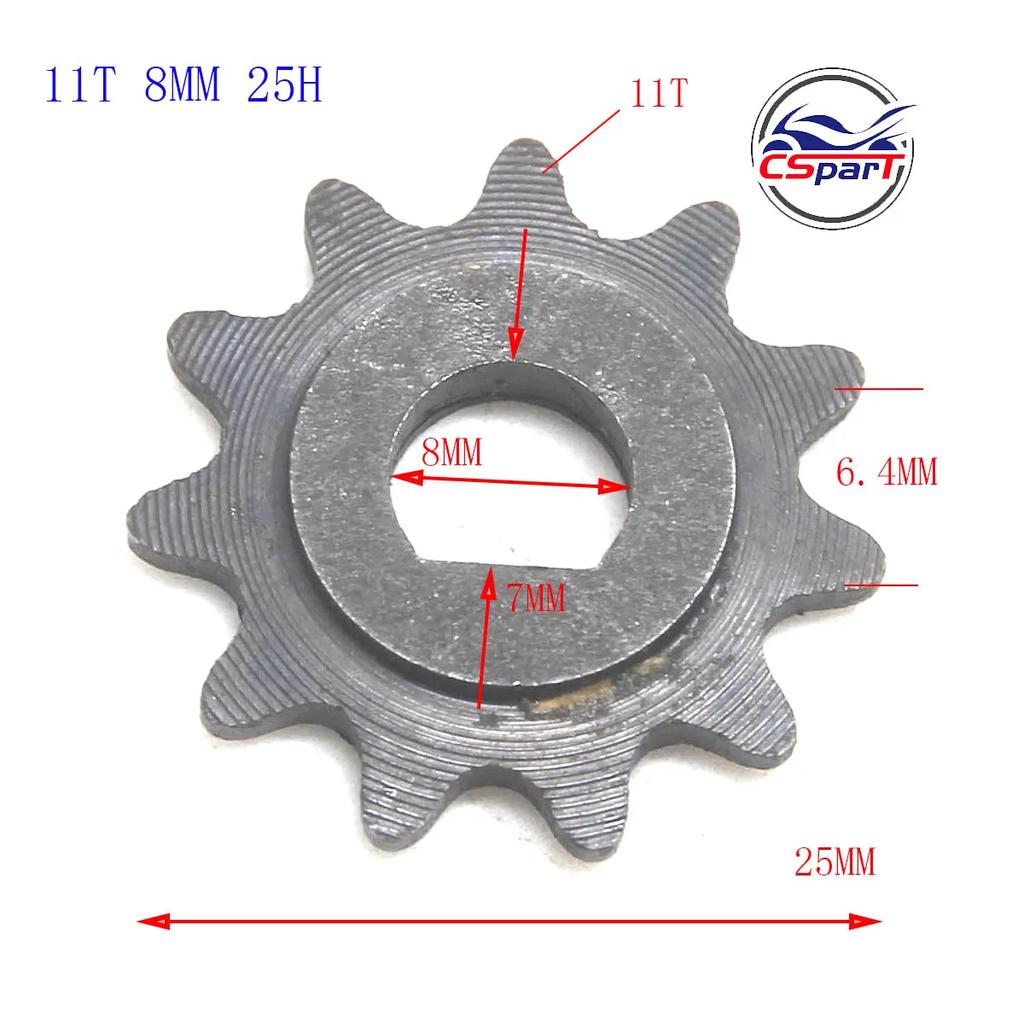 10 11 12 Tooth 10T 11T 12T 25H T8F D Type 8MM 10MM Razor EVO X-Treme IZIP E Scooter Motor Sprocket MY1020