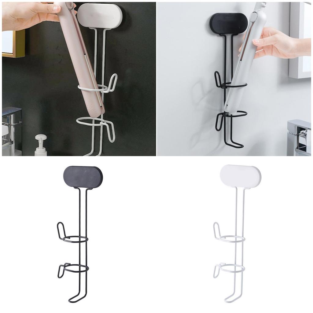 Punch Free Hair Straighteners Rack Compact Designs Wall Mounted Hair Tool Rack Storage Holder for Efficient Storage
