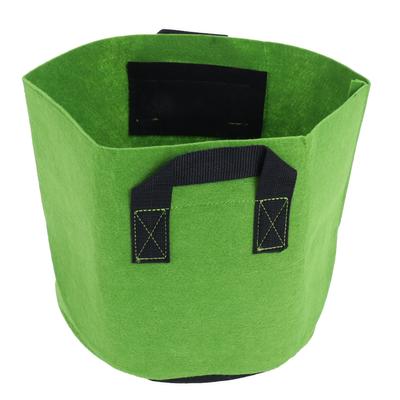 Gartenpflanzen Anzuchtsack Vliesstoff Gemüse Blume Pflanztopf mit Griffen Grün Schwarz(7 Gallon )