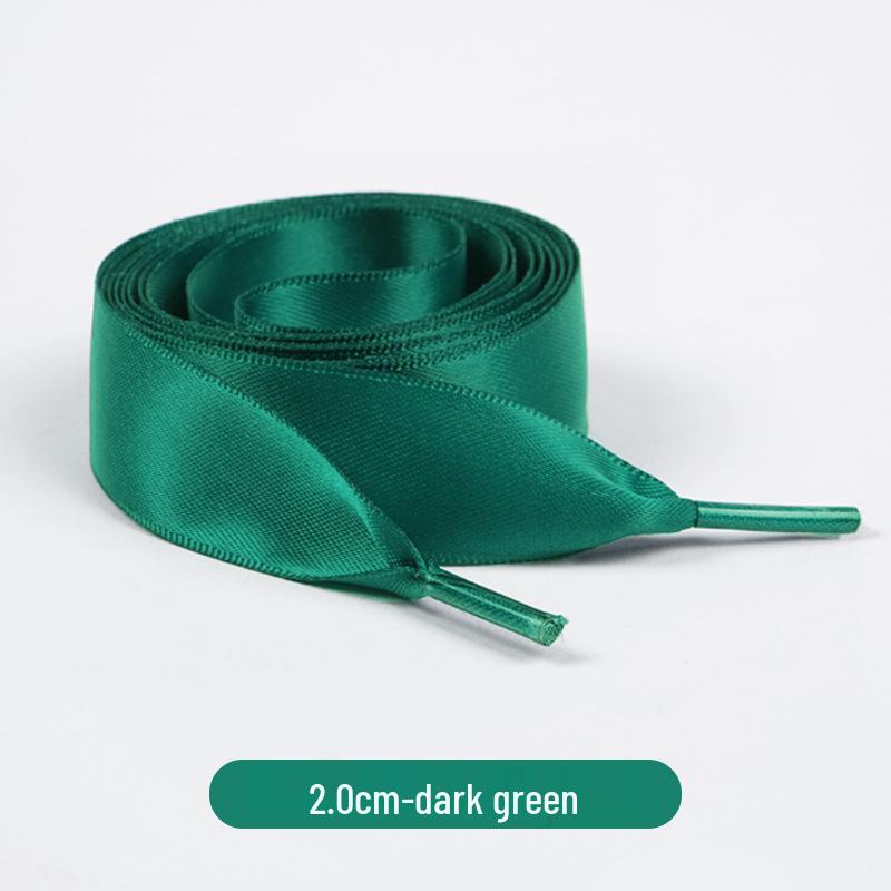 Candy Color Double-Sided 2cm Silk Shoelaces for Casual Shoes & Air Force 1