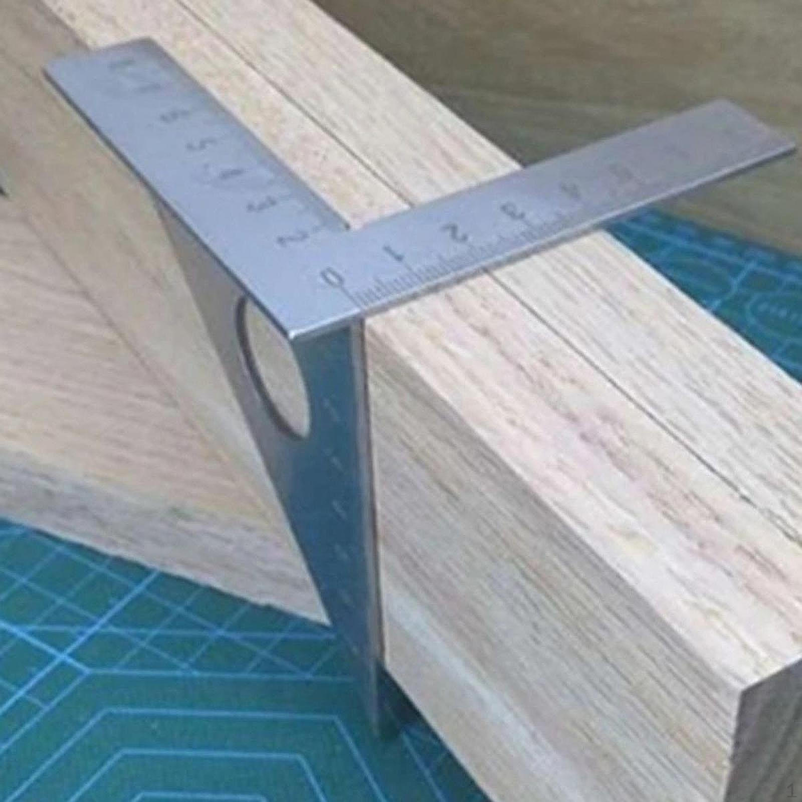 

Измерительная линейка с угломером под разными углами, угольник, инструмент для разметки 45/90 градусов, правый