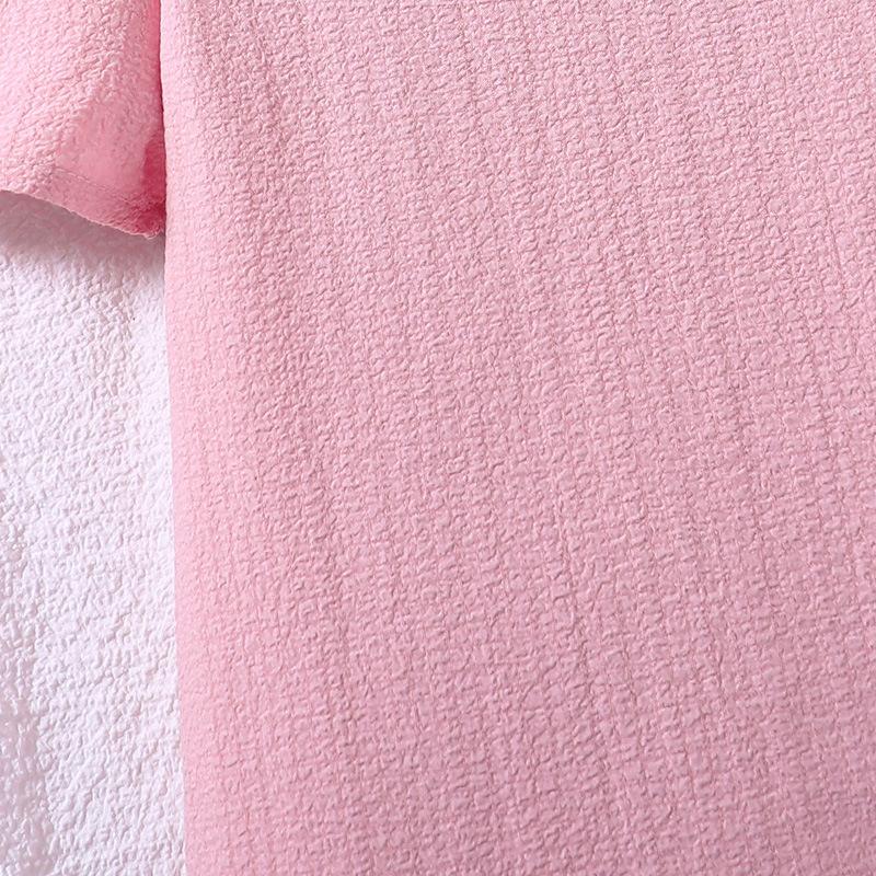 Letnia Odzież Dziecięca Sukienka dla Dziewczynki Urocza Sukienka Księżniczki z Bufiastymi Rękawami Różowa dla Małej Dziewczynki