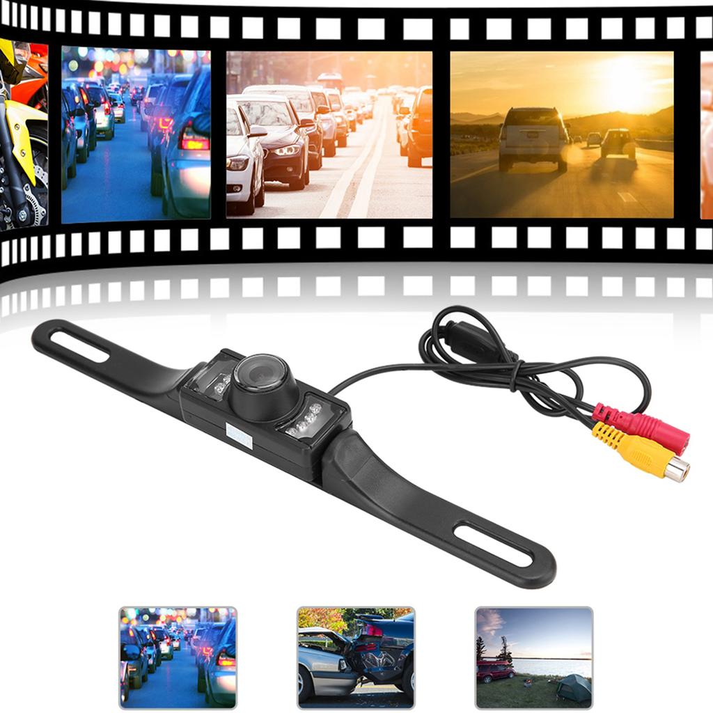 HD Waterproof LED License Plate Frame Car Rear View Reverse Parking Camera