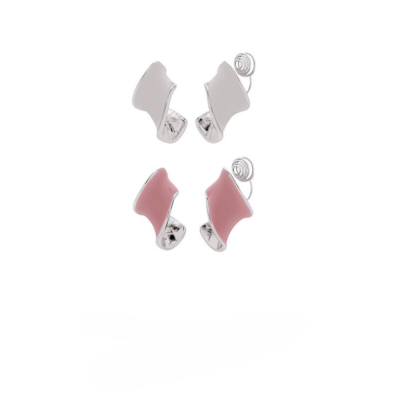 

Glazed Spiral Earrings for Women Mosquito Tray Ear Clips Without Ear Holes