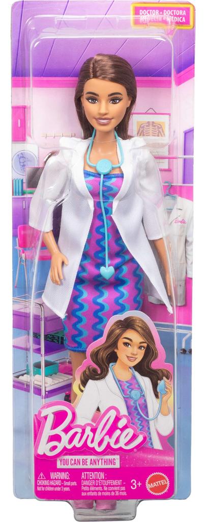 Barbie Work with Doctor Doll House for Pretend Ages 3 and JKF76 Barbie! Dress-Up Play, Up, Pink/Blue,