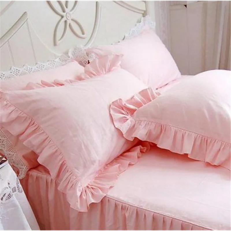 Brief classic Pillow case bed princess ruffle pillow cover handmade pillowcases home textile pillowcase 100% cotton cloth