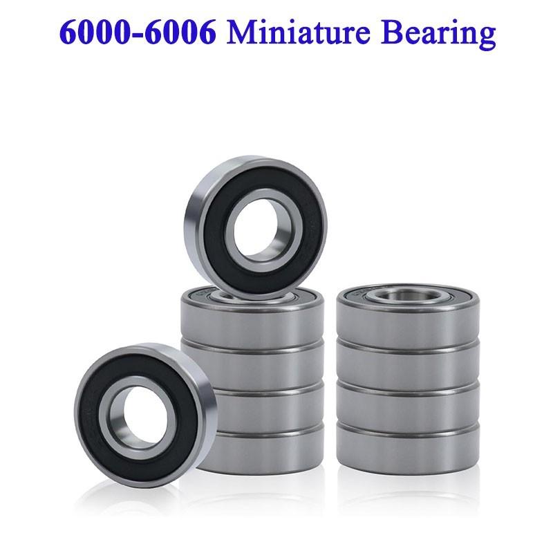 10PCS 6000 6001 6002 6003 6004 6005 6006 2RS RS Rubber Sealed Deep Groove Ball Bearing Miniature Bearing for Electric Motor