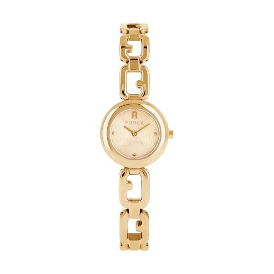 [FURLA] Furla Arco Chain Watch Quartz Daily Waterproof Mineral Glass Gold Dial WW00015020L2 Women s [Parallel Import]