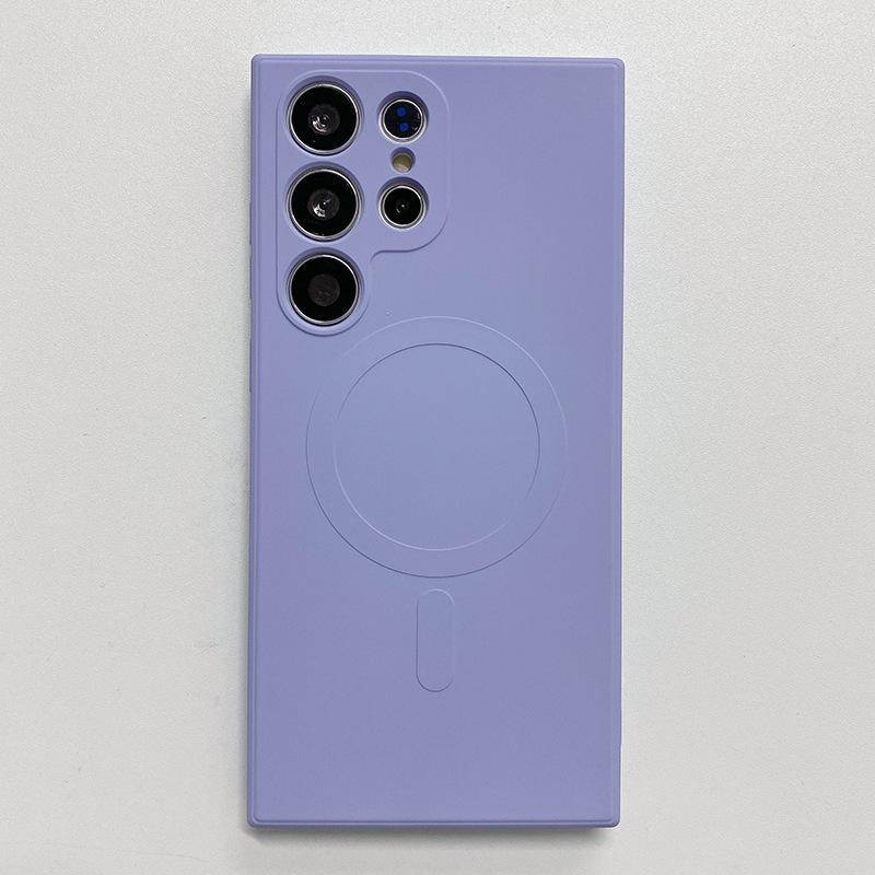 

Suitable for Samsung S25ultra Phone Case Magnetic Attraction 24u Shockproof Full Package 23plus Simple 22 Men S21 Soft Samsung Galaxy S21