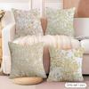 Gold Leaf Flower Cushion Cover Soft Plush Fabric DoubleSided Printed Cushion Covers for All Seasons Modern Home Decor