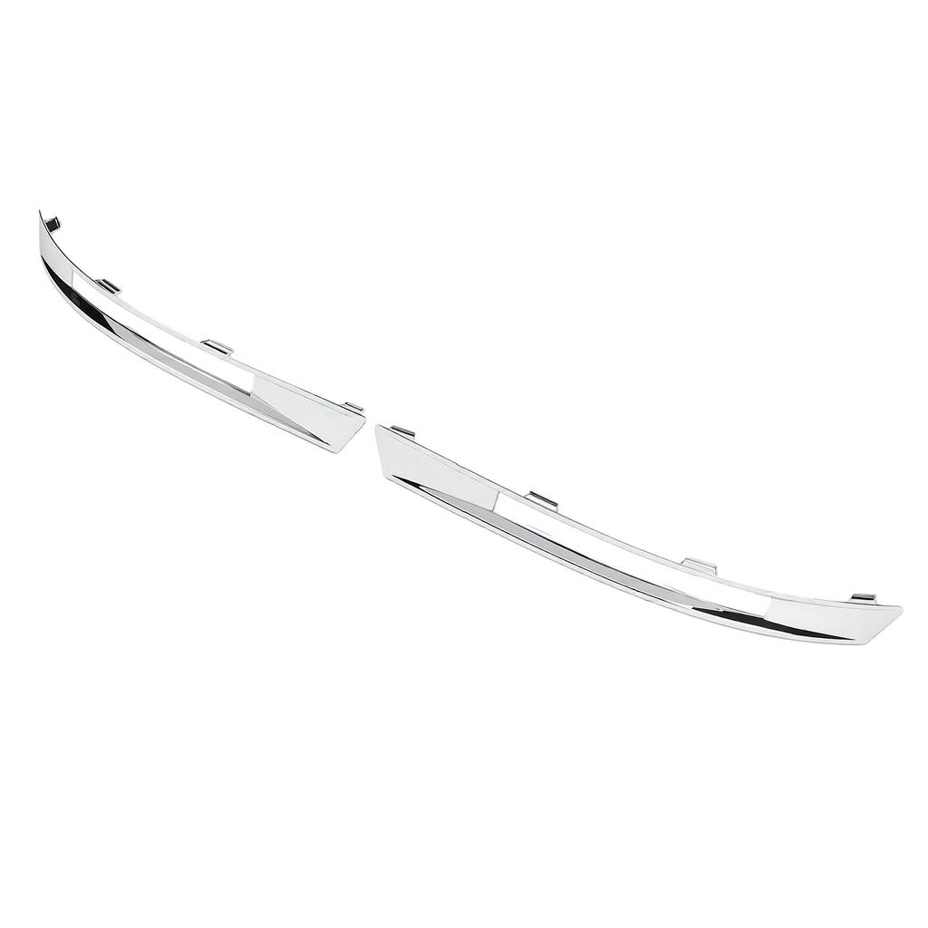 2pcs Front Fog Light Moulding Trim Replacement for W204 AMG C63 2011 2014 Daytime Running Light Trim Bezel Chrome