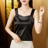 Summer Design for Women, Niche Inner Slim Base Shirt for Women, Sleeveless Beautiful Back Satin Top