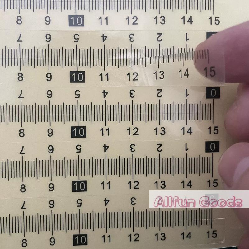 10-piece Self-adhesive Ruler Set, Suitable For Office/study/sewing — Can Be Attached To Any Smooth Surface, Measuring Tool