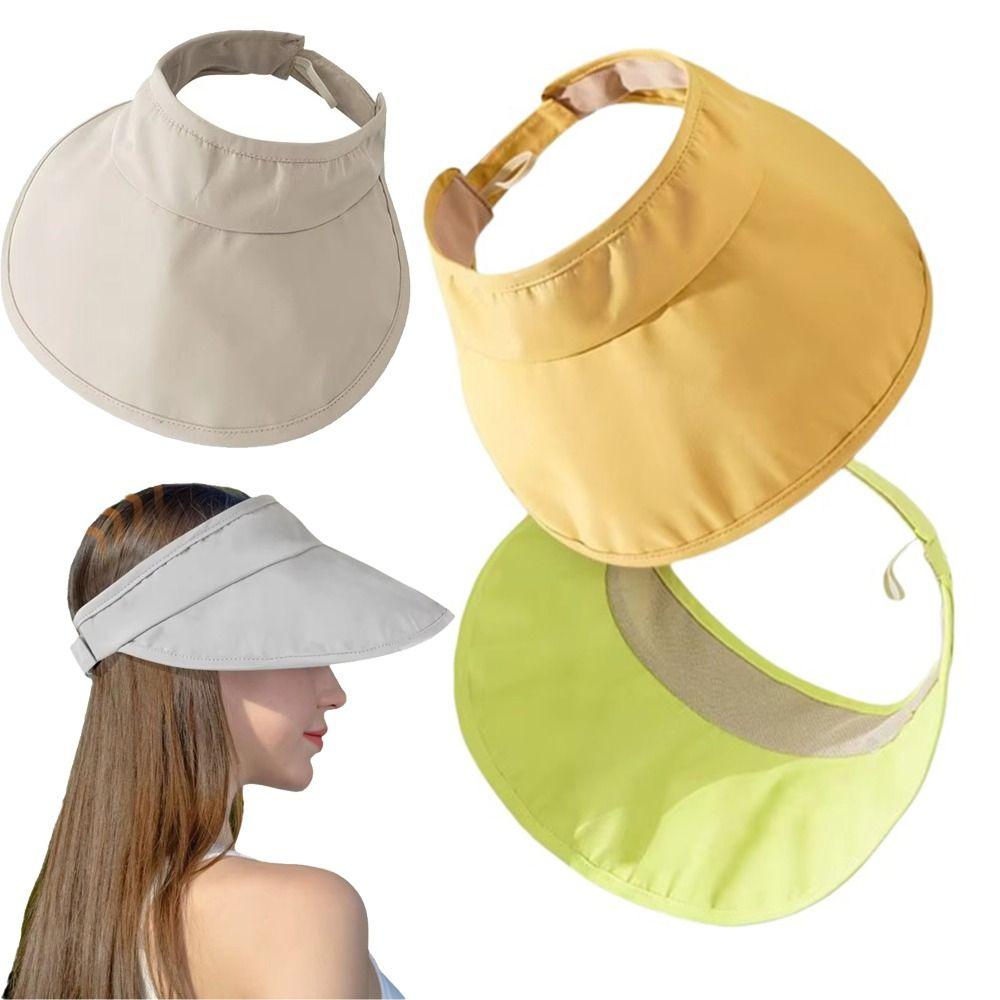 Breathable Large Brim Sun Hat UV Protection Empty Top Hat Creative Woman's Sunshade Hat Travel