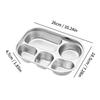 WORTHBUY 4/5 Grids 316 Stainless Steel Dinner Plate Portable Divided Lunch Box For Students Kids Large Capacity Food Contianer