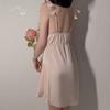 Women's Satin Mesh Push Up Padded Cami Sleep Dress with Open Front Robe Set