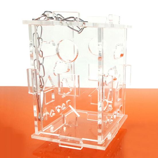 

Забавная прозрачная игрушка для домашних животных, птиц, попугаев, висящая клетка для кормления, еда, закуска, коробка для кормления, игрушка L прозрачный