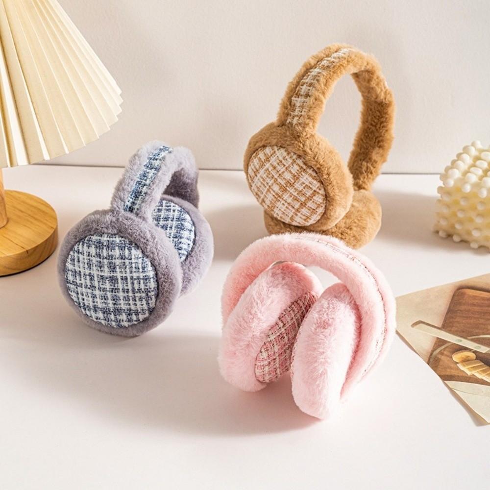 Windproof Foldable Ear Cover Plush Winter Thicken Earflap Winter Warm Earmuffs  Cold Weather