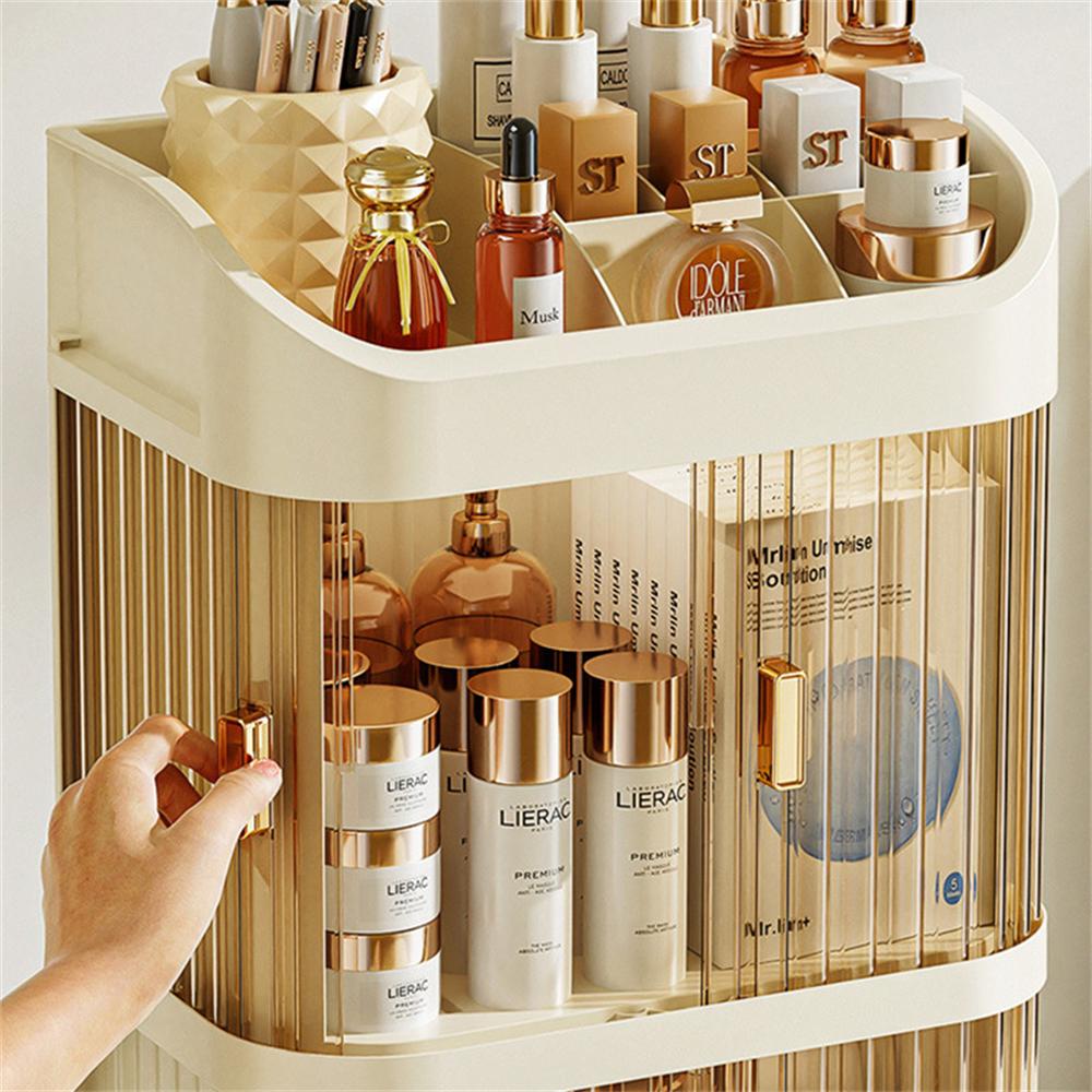 Large Capacity Cosmetic Storage Box Dressing Table Skin Care Products Storage Rack Makeup Container Desktop Cosmetic Storage Box
