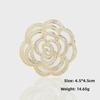 European and American Fashion Gold-Plated Copper Rose Brooch with Zirconia for Weddings