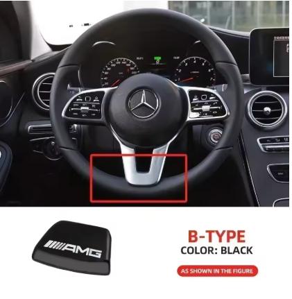 GOX3   Car Emblem Steering Wheel Sticker Decoration For Mercedes Benz AMG Smart Maybach W204 GLC CLA W205 W203 Interior Mouldings GE538