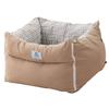 EMOOR Multi-Purpose Drive Bed for Dogs, Includes Anti-Escape Lead and Seat Fastening Belt, Beige