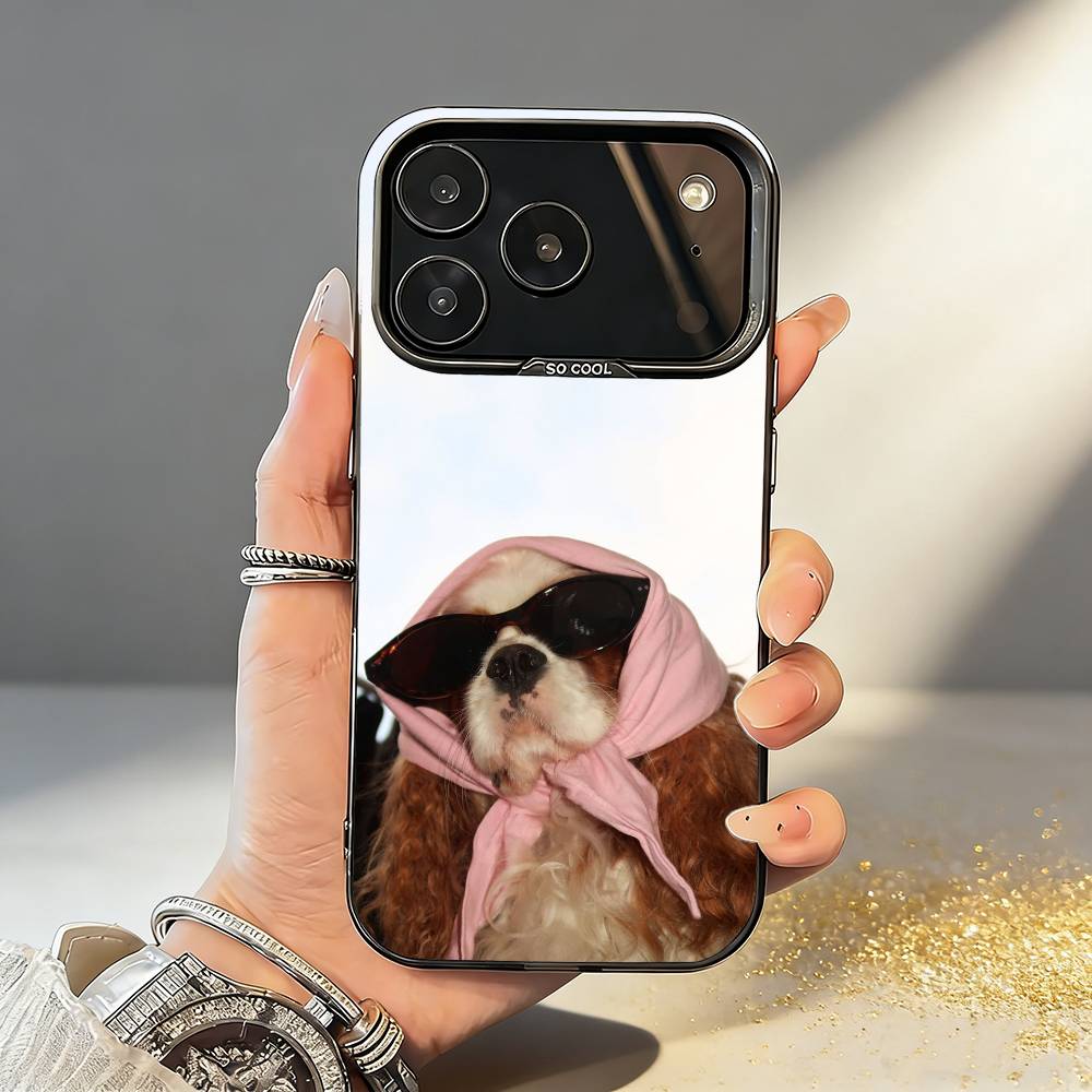 P-Pet Puppy Dog Cute Phone Case For iPhone17,16,15,14,13,12,11,Pro,MAX White Matte Shockproof Cover