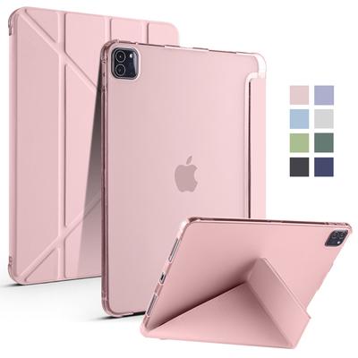 For iPad Pro 2024 Case Funda 11 Inch Soft TPU Back Magnetic Fold Stand Cover For Coque iPad Pro 11 2024 M4 Case with Pen Holder