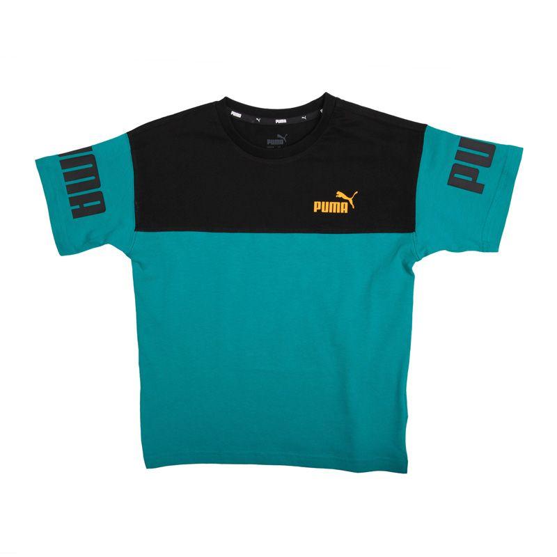

Футболка с круглым вырезом Boys Power Coloblock синий/черный Дети PUMA