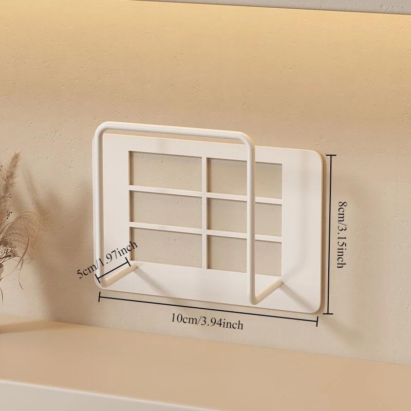 Wall Mount Router Stand Rack with Cable Management Design for Storage Box Bracket and Top Box, No Drilling Required, WiFi Rack,