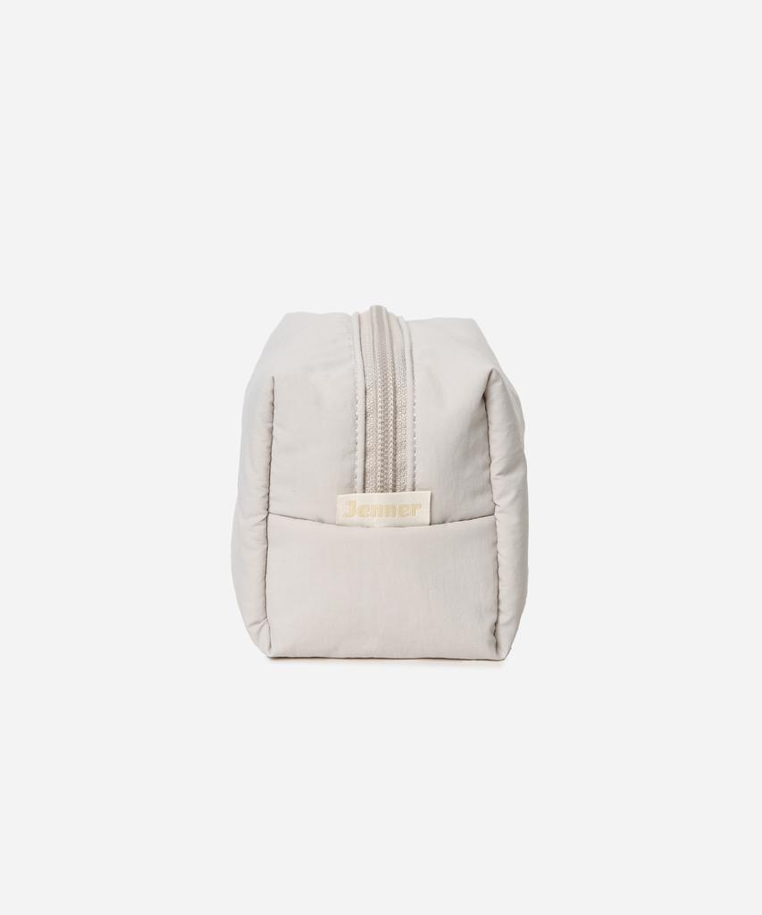Jenner Medium Cube Recycled Nylon Pouch [Light Grey]