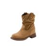 Maillard retro pleated piled boots women's new height and thinness fashion western cowboy boots