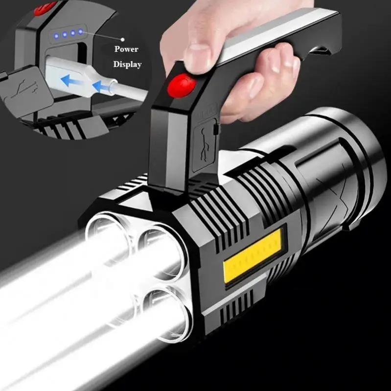 Super Bright Flashlight USB Rechargeable Long-range Flashlight High-power LEDflashlight Tactical Camping Super Bright Flashlight