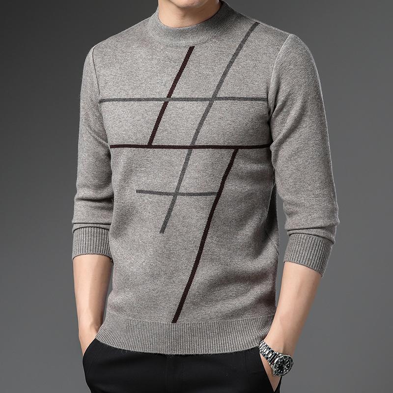 New Fashion O-Neck Knitted Loose Korean Sweaters Men's Clothing Autumn Winter Oversized Casual Pullovers Tops Sweater