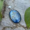abradorite Gemstone Handmade 925 Sterling Silver Pendant, Natural Blue Shiny Fire Labradorite Jewelry Pendant Gift For Mother