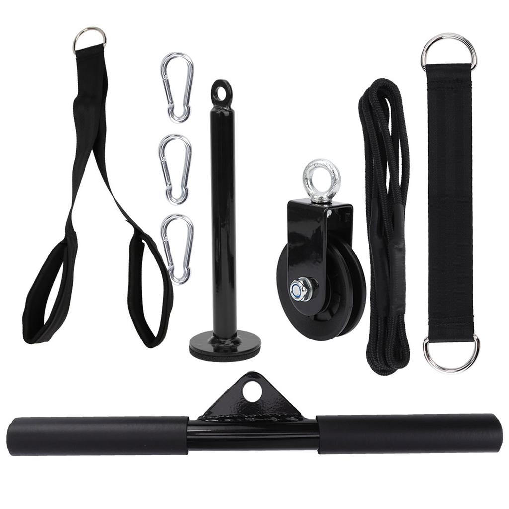 9Pcs Set DIY Fitness Equipment Set Loading Pin Pull Triceps Training Pulldown Pulley