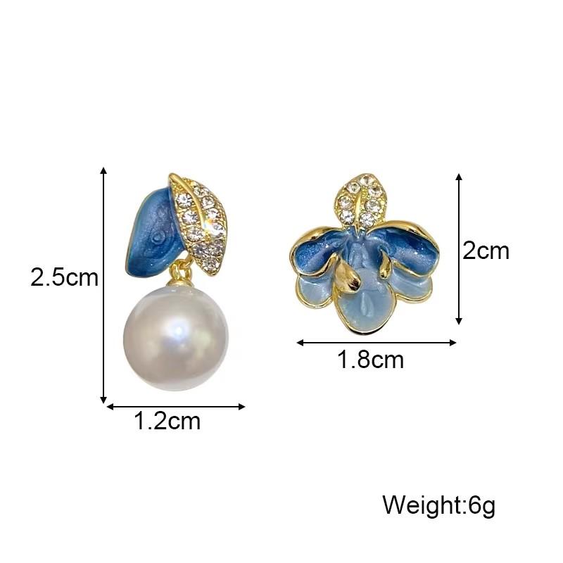 New Blue Color Geometric Earrings for Women Bohemian Flower Butterfly Pendants Female Dangle Earrings 2024 aretes de mujer