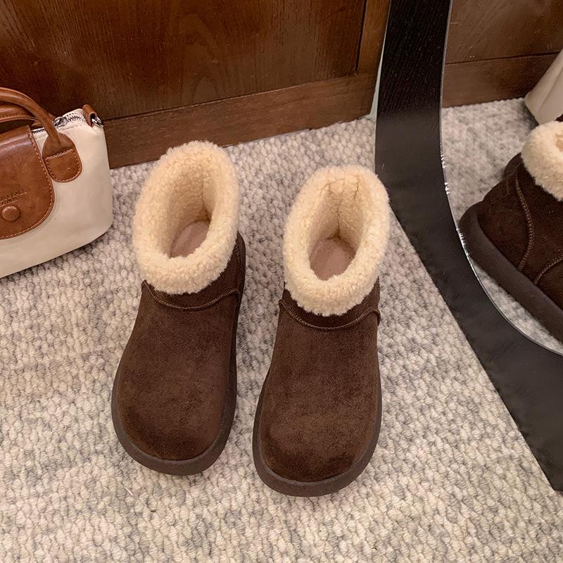 Women's Thick Bottom Fashion Winter Lightweight Warm Anti Cold Snow Boots Non-slip Casual Sneakers Cotton Boots Fur Shoes