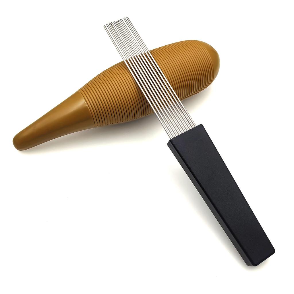 Guiroinstrument med 1 skrape Bærbar fiskformet latinsk perkusjonsinstrument Interessant