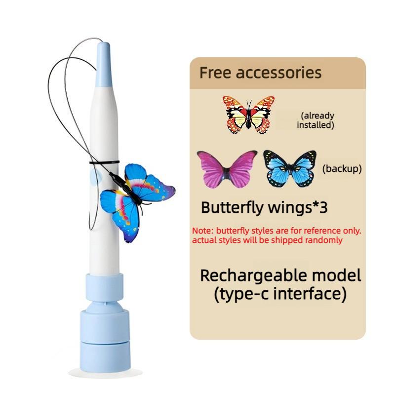 

Electric Cat Teaser Toy Strong Suction Cup Automatic Cat Teasing Stick for Relieving Boredom Portable Pet Products Supplies синий