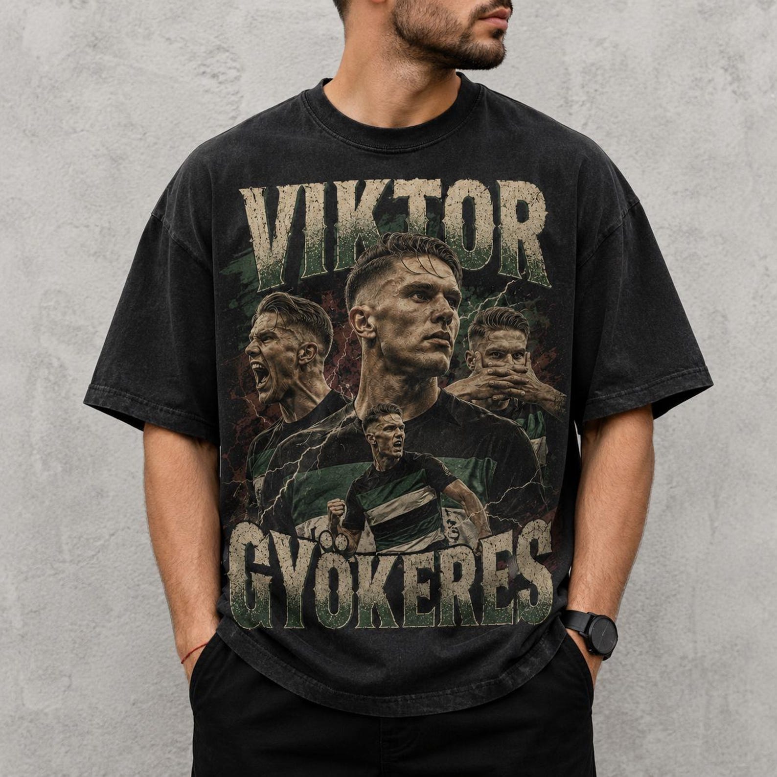 Viktor Gyokeres Soccer Shirt, Vintage Sweden Football Fan Tee, Match Day Sports T-Shirt 4XL