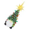 Dwarf Xmas Tree Decoration Resin Colorful Light Compact Gnomes Xmas Tree Ornament for Home Counterto