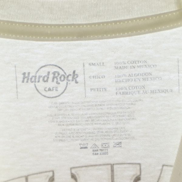 Tricou cu mânecă scurtă HARD ROCK CAFE DENVER nefolosit cu imprimeu pe spate S alb pentru bărbați folosit