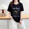 2026 New Summer Cartoon Mushroom Print Women's Round Neck Plus Size Casual Half Sleeve T-shirt