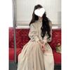 Huge Good-Looking Trench Coat Women'S Spring New Medium And Long Coat Tall Linen Waist Coat