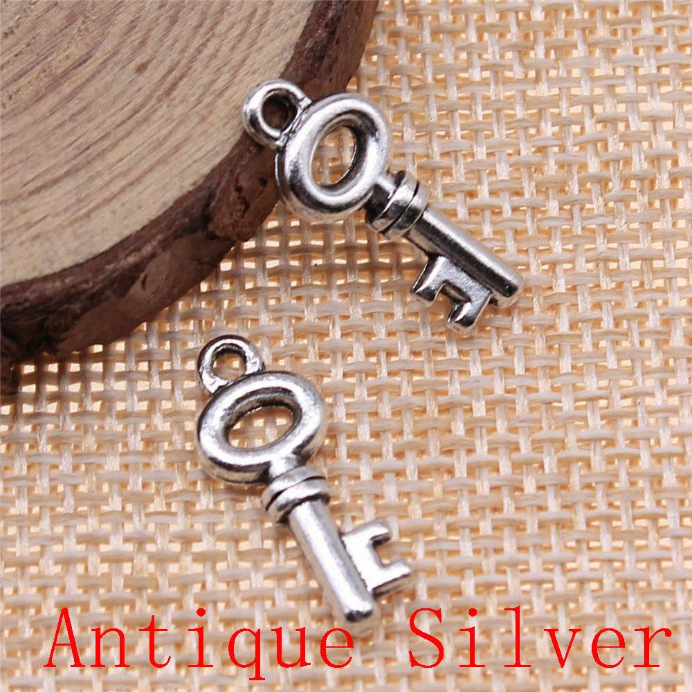 Classic Key Shaped Charms Pendant For Bracelet Necklace Jewelry Making Craft Findings