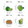 Original Cartoon Enamel Alloy Brooch Mixed Vegetable Animal Corn Mouse Broccoli Crocodile Potato Hippo Chicken Badge for Clothes Backpack