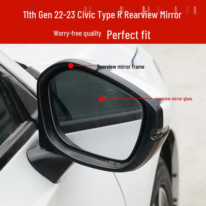 Honda Integra 11th Gen Civic Rearview Mirror Housing with Backup Camera, Lens, Frame, and Turn Signal Cover