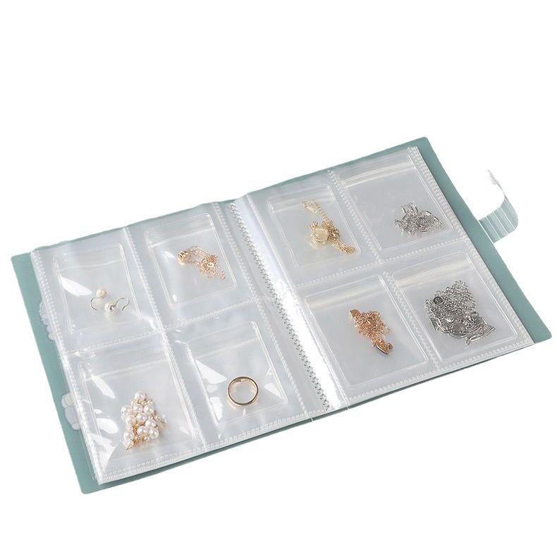 Portable Transparent Jewelry Storage Album, PVC Sealed, Anti-Oxidation Bag for Silver Necklaces & Earrings
